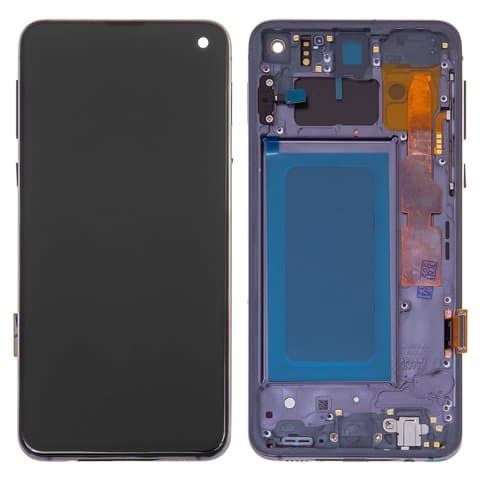Дисплей Samsung SM-G970 Galaxy S10e, черный | с тачскрином | с передней панелью | Original (реновация) | дисплейный модуль, экран