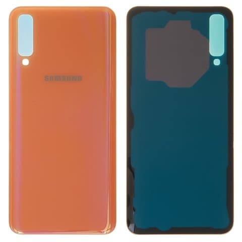 Задняя крышка Samsung SM-A505 Galaxy A50, оранжевая, Coral, Original (PRC) | корпус, панель аккумулятора, АКБ, батареи