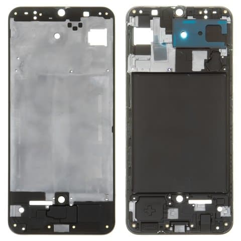 Рамка (основа) крепления дисплея Samsung SM-A505 Galaxy A50, черная, Original (PRC)