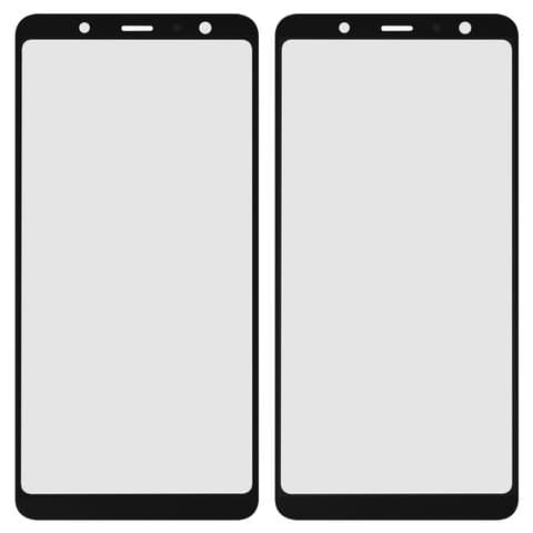 Стекло дисплея Samsung SM-A750 Galaxy A7 (2018), черное, с OCA-пленкой | стекло тачскрина