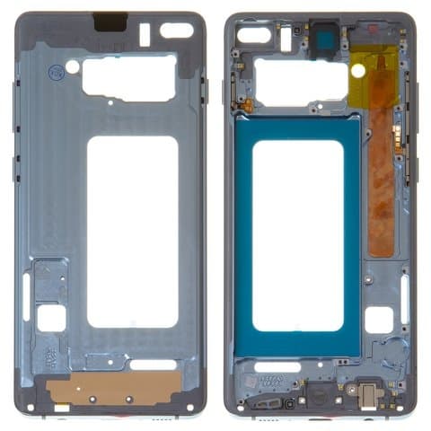 Рамка (основа) крепления дисплея Samsung SM-G975 Galaxy S10 Plus, синяя, Original (PRC)