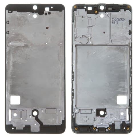 Рамка (основа) крепления дисплея Samsung SM-A415 Galaxy A41, черная, Original (PRC)