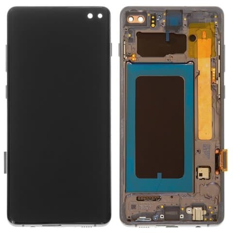 Дисплей Samsung SM-G975 Galaxy S10 Plus, черный | с тачскрином | с передней панелью | Original (реновация) | дисплейный модуль, экран, монитор