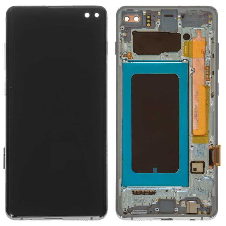 Дисплей Samsung SM-G975 Galaxy S10 Plus, зелений | з тачскріном | в передній панелі | Original (реновація) | дисплейный модуль, экран
