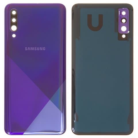 Задняя крышка Samsung SM-A307 Galaxy A30s, фиолетовая, Prism Crush Violet, со стеклом камеры, Original (PRC) | корпус, панель аккумулятора, АКБ, батареи