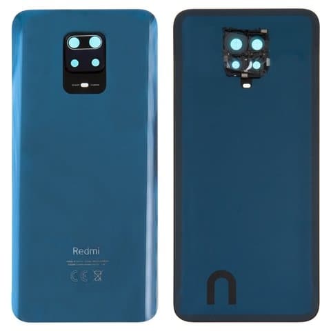 Задняя крышка Xiaomi Redmi Note 9S, Redmi Note 9 Pro, Redmi Note 9 Pro Max, M2003J6A1G, M2003J6B2G, синяя, со стеклом камеры, Original (PRC) | корпус, панель аккумулятора, АКБ, батареи