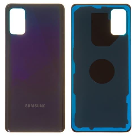 Задняя крышка Samsung SM-A415 Galaxy A41, черная, Prism Crush Black, Original (PRC) | корпус, панель аккумулятора, АКБ, батареи