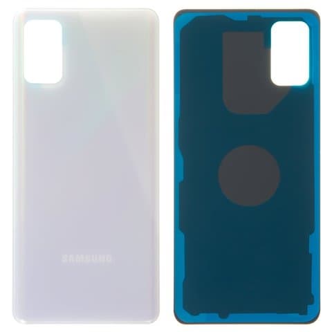 Задняя крышка Samsung SM-A415 Galaxy A41, белая, Prism Crush Silver, Prism Crush White, Original (PRC) | корпус, панель аккумулятора, АКБ, батареи