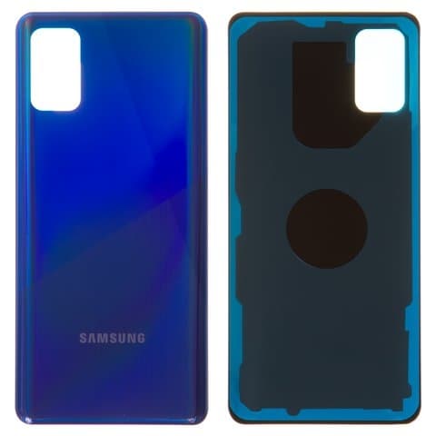 Задняя крышка Samsung SM-A415 Galaxy A41, синяя, Prism Crush Blue, Original (PRC) | корпус, панель аккумулятора, АКБ, батареи
