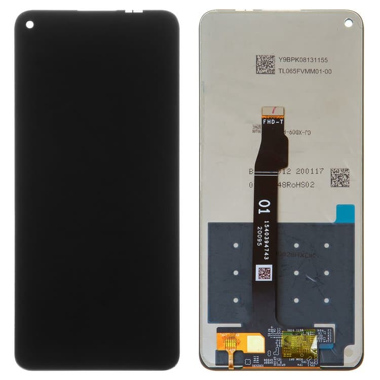 Дисплей Huawei P40 Lite, черный | с тачскрином | High Copy, версия 5G | дисплейный модуль, экран, монитор