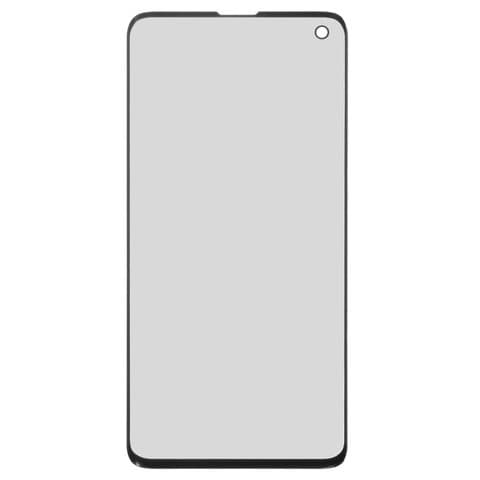 Стекло дисплея Samsung SM-G973 Galaxy S10, черное | стекло тачскрина
