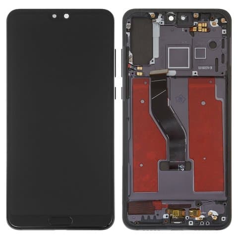Дисплей Huawei P20 Pro, CLT-L29, CLT-L09, черный | с тачскрином | с передней панелью | с кнопкой HOME | High Copy, OLED | дисплейный модуль, экран