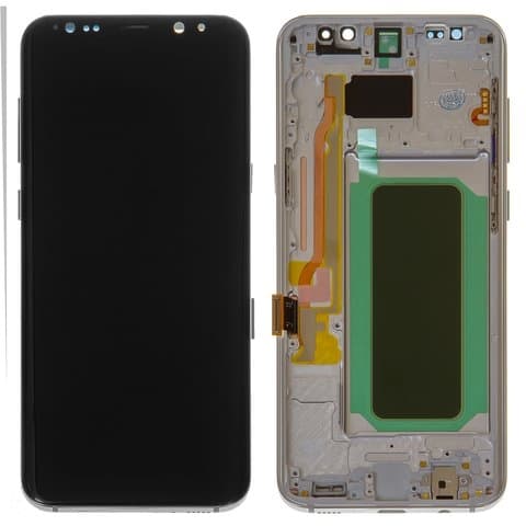 Дисплей Samsung SM-G955 Galaxy S8 Plus, серебристый | с тачскрином | с передней панелью | High Copy, OLED | дисплейный модуль, экран, монитор