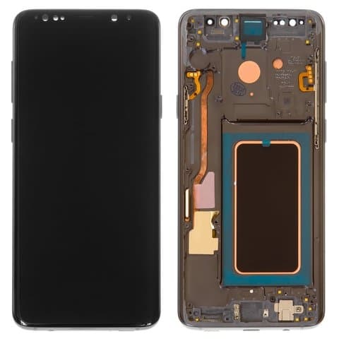 Дисплей Samsung SM-G965 Galaxy S9 Plus, серый, Titanium Gray | с тачскрином | с передней панелью | High Copy, OLED | дисплейный модуль, экран