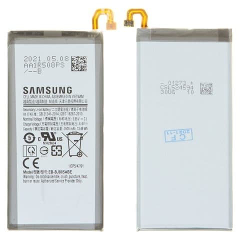 Аккумулятор Samsung SM-A605 Galaxy A6 Plus (2018), SM-J805 Galaxy J8 Plus, SM-J810 Galaxy J8 (2018), EB-BJ805ABE, Original (PRC) | 3-12 мес. гарантии | АКБ, батарея