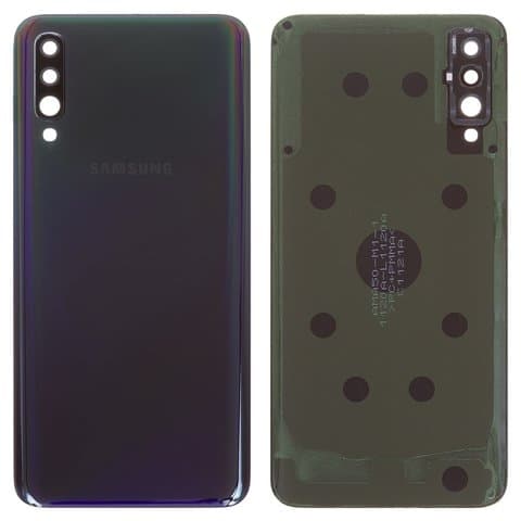 Задняя крышка Samsung SM-A505 Galaxy A50, черная, со стеклом камеры, Original (PRC) | корпус, панель аккумулятора, АКБ, батареи