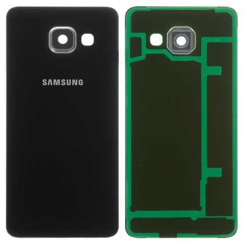 Задняя крышка Samsung SM-A310 Galaxy A3 (2016), черная, со стеклом камеры, Original (PRC) | корпус, панель аккумулятора, АКБ, батареи