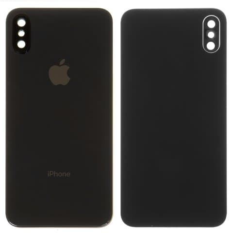 Задняя крышка Apple iPhone XS, черная, со стеклом камеры, Original (PRC) | корпус, панель аккумулятора, АКБ, батареи