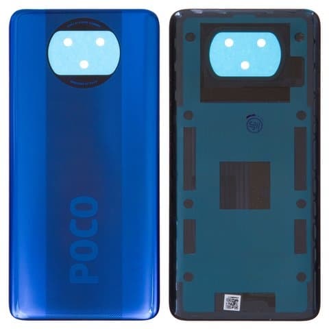 Задняя крышка Xiaomi Poco X3, Poco X3 NFC, MZB07Z0IN, MZB07Z1IN, MZB07Z2IN, MZB07Z3IN, MZB07Z4IN, MZB9965IN, M2007J20CI, синяя, Cobalt Blue, Original (PRC) | корпус, панель аккумулятора, АКБ, батареи