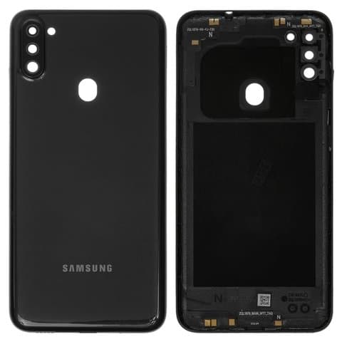 Задняя крышка Samsung SM-M115 Galaxy M11, черная, Original (PRC) | корпус, панель аккумулятора, АКБ, батареи