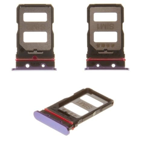 Держатель (лоток) SIM-карты Xiaomi Poco F2 Pro, M2004J11G, фиолетовый, Original (PRC)
