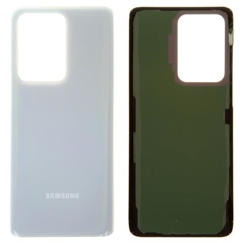 Задняя крышка Samsung SM-G988 Galaxy S20 Ultra, белая, Cloud White, Original (PRC) | корпус, панель аккумулятора, АКБ, батареи