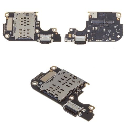 Плата зарядки Xiaomi Mi 10 Lite, M2002J9G, M2002J9S, XIG01, шлейф коннектора зарядки, с микрофоном, High Copy