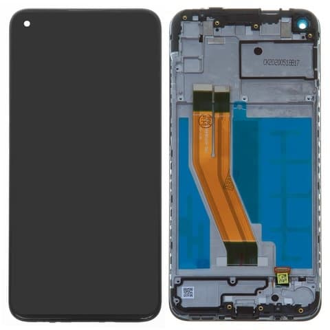 Дисплей Samsung SM-A115 Galaxy A11, SM-M115 Galaxy M11, черный | с тачскрином | с передней панелью | Original (реновация) | дисплейный модуль, экран