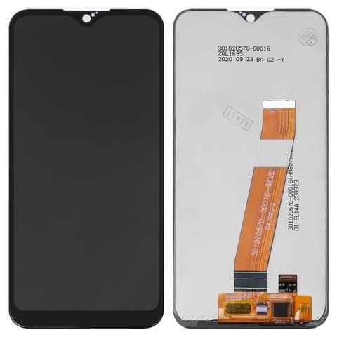 Дисплей Samsung SM-A015 Galaxy A01, черный | с тачскрином | High Copy, с узким коннектором | дисплейный модуль, экран, монитор