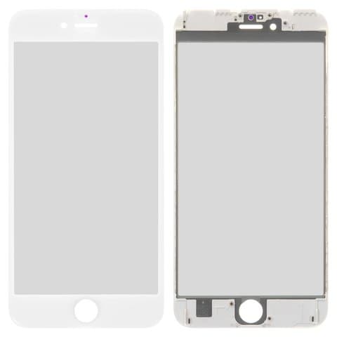 Стекло дисплея Apple iPhone 6S Plus, с рамкой, белое | стекло тачскрина