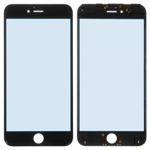 Стекло дисплея Apple iPhone 6S Plus, с рамкой, черное | стекло тачскрина