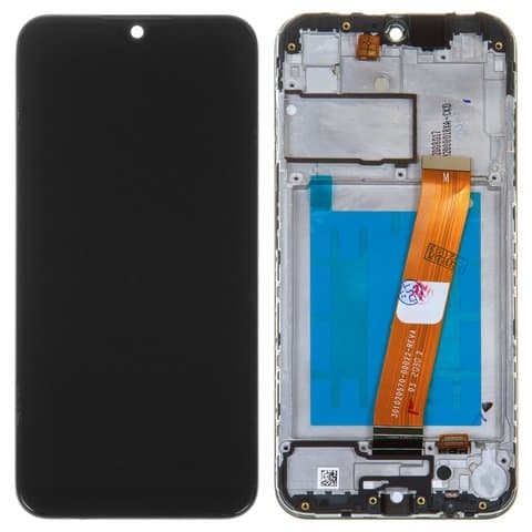Дисплей Samsung SM-A015 Galaxy A01, чорний | з тачскріном | в передній панелі | Original (реновація), с широким конектором | дисплейный модуль, экран