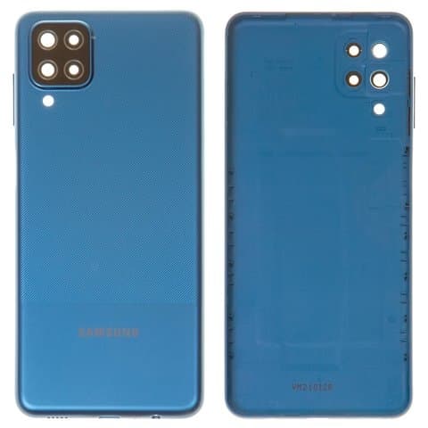 Задняя крышка Samsung SM-A125 Galaxy A12, синяя, со стеклом камеры, Original (PRC) | корпус, панель аккумулятора, АКБ, батареи