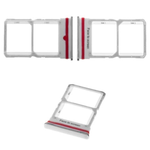 Тримач (лоток) SIM-карты Xiaomi Mi 10 Lite, M2002J9G, M2002J9S, XIG01, білий, Original (PRC) | держатель СИМ-карты