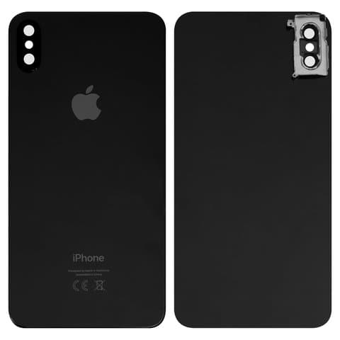 Задняя крышка Apple iPhone XS Max, черная, со стеклом камеры, Original (PRC) | корпус, панель аккумулятора, АКБ, батареи