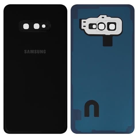 Задняя крышка Samsung SM-G970 Galaxy S10e, черная, со стеклом камеры, Original (PRC) | корпус, панель аккумулятора, АКБ, батареи
