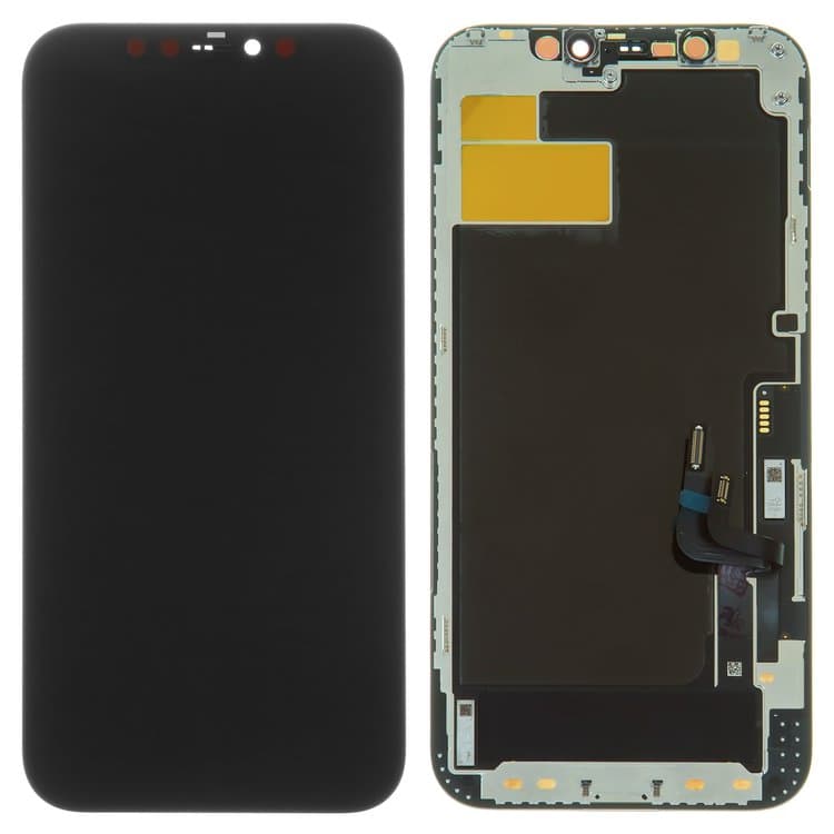 Дисплей Apple iPhone 12, iPhone 12 Pro, черный | с тачскрином | оригинал, AMOLED | дисплейный модуль, экран, монитор