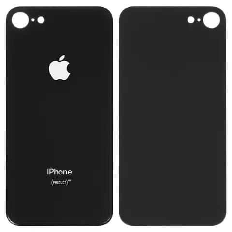 Задняя крышка Apple iPhone 8, черная, Space Gray, не нужно снимать стекло камеры, big hole, Original (PRC) | корпус, панель аккумулятора, АКБ, батареи
