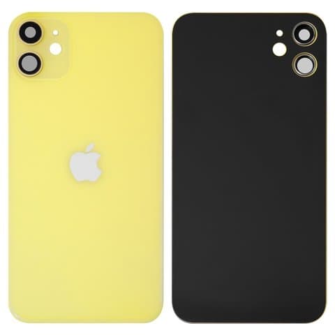 Задняя крышка Apple iPhone 11, желтая, со стеклом камеры, Original (PRC) | корпус, панель аккумулятора, АКБ, батареи
