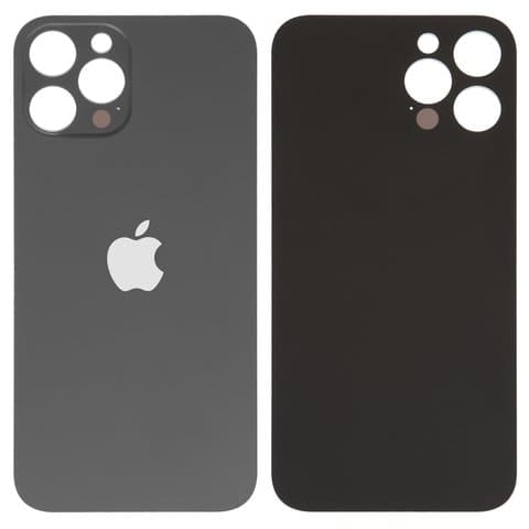 Задняя крышка Apple iPhone 12 Pro Max, серая, Graphite, не нужно снимать стекло камеры, big hole, Original (PRC) | корпус, панель аккумулятора, АКБ, батареи