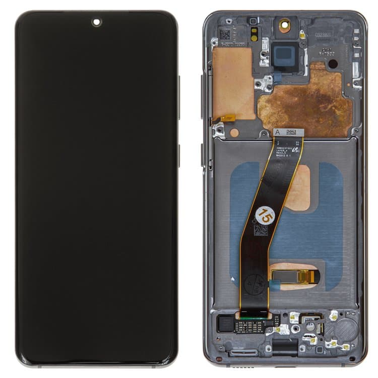Дисплей Samsung SM-G980 Galaxy S20, SM-G981 Galaxy S20 5G, серый, Cosmic Grey | с тачскрином | с передней панелью | Original (реновация) | дисплейный модуль, экран, монитор
