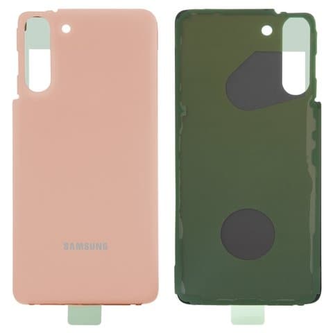 Задняя крышка Samsung SM-G991 Galaxy S21 5G, розовая, Phantom Pink, Original (PRC) | корпус, панель аккумулятора, АКБ, батареи