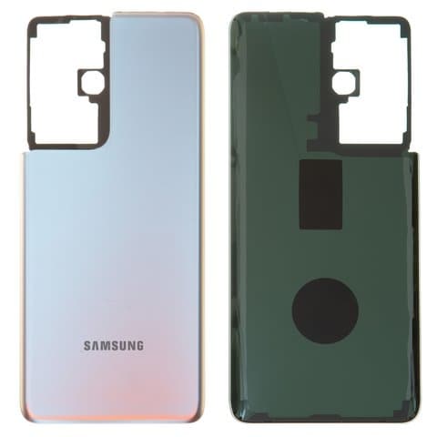 Задняя крышка Samsung SM-G998 Galaxy S21 Ultra 5G, серебристая, Original (PRC) | корпус, панель аккумулятора, АКБ, батареи