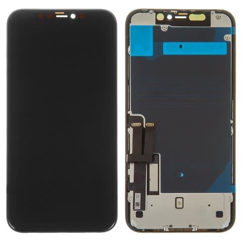 Дисплей Apple iPhone 11, чорний | з тачскріном | оригинал, Self-welded OEM, с защитным экраном дисплея | дисплейный модуль, экран