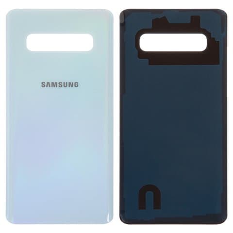 Задняя крышка Samsung SM-G975 Galaxy S10 Plus, голубая, белая, Prism White, Original (PRC) | корпус, панель аккумулятора, АКБ, батареи