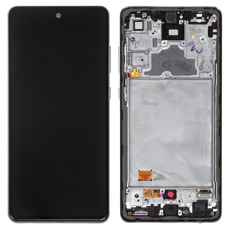Дисплей Samsung SM-A725 Galaxy A72, SM-A726 Galaxy A72 5G, черный, Awesome Black | с тачскрином | с передней панелью | Original (PRC), AMOLED | дисплейный модуль, экран, монитор