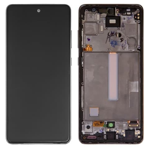 Дисплей Samsung SM-A525 Galaxy A52, SM-A526 Galaxy A52 5G, черный | с тачскрином | с передней панелью | Original (PRC) | дисплейный модуль, экран