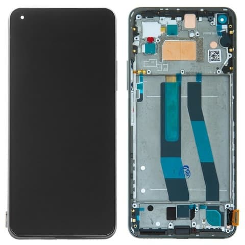 Дисплей Xiaomi Mi 11 Lite, M2101K9AG, M2101K9AI, Mi 11 Lite 5G, M2101K9C, M2101K9G, M2101K9R, черный | с тачскрином | с передней панелью | Original (PRC), AMOLED | дисплейный модуль, экран