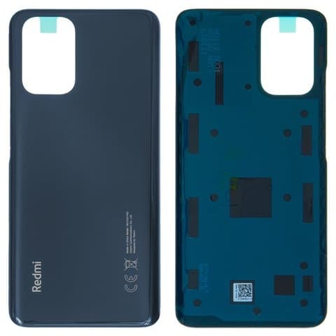 Задняя крышка Xiaomi Redmi Note 10, M2101K7AI, черная, серая, Shadow Black, Onyx Gray, Original (PRC) | корпус, панель аккумулятора, АКБ, батареи