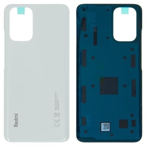 Задняя крышка Xiaomi Redmi Note 10, M2101K7AI, белая, Frost White, Pebble White, Original (PRC) | корпус, панель аккумулятора, АКБ, батареи